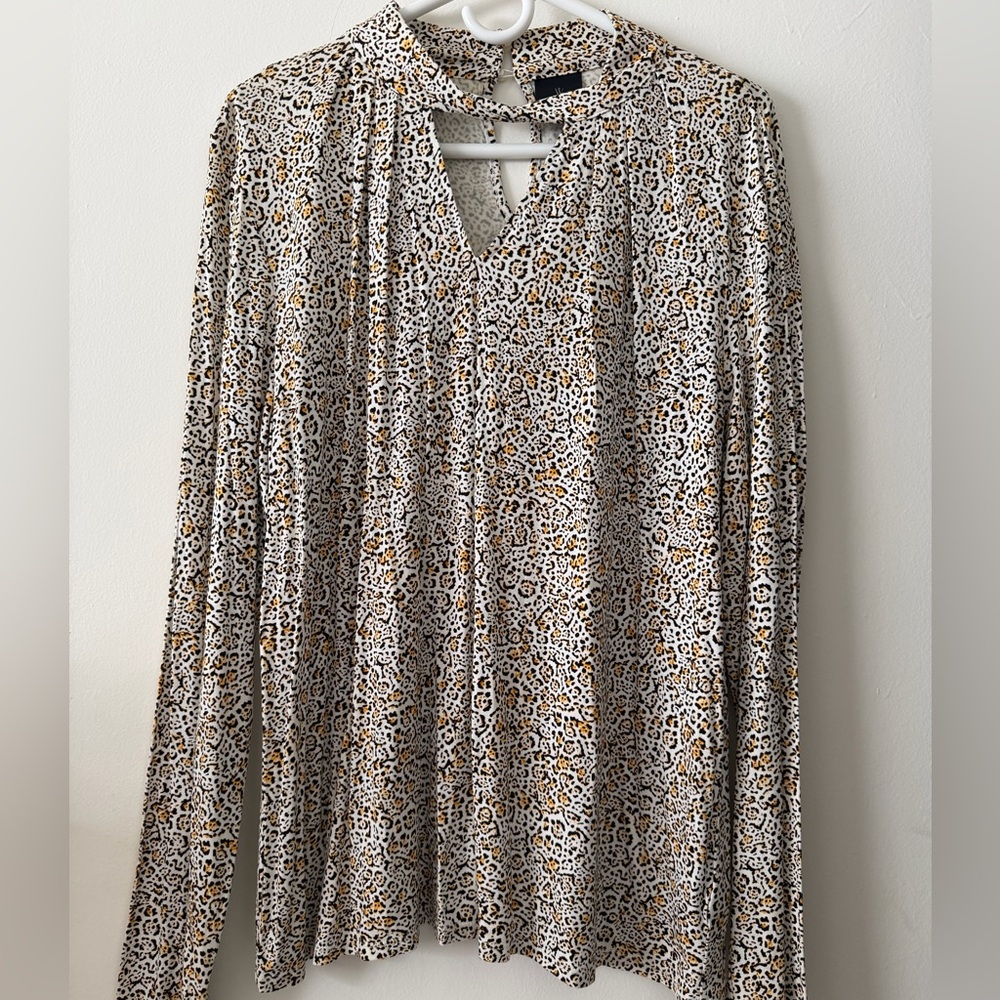 Worthington Leopard Print Blouse